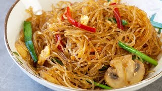 Stir Fry Glass Noodles Recipe [upl. by Sonahpets]