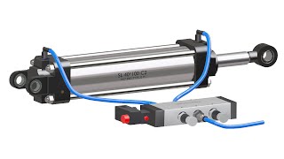 Pneumatic Cylinder Working explained Animation [upl. by Ydniahs]