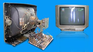 Restoration old TV and Repair old SONY Television Success [upl. by Okin]