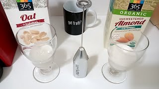 Oat Milk vs Almond Milk part 2 Frothing Test [upl. by Tiernan]