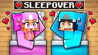 Omz amp Lily SLEEPOVER in Minecraft [upl. by Ynnatirb]