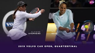 Sloane Stephens vs Madison Keys  2019 Charleston Open Quarterfinal  WTA Highlights [upl. by Doniv]