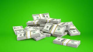 Dollar Money stacks falling green screen [upl. by Cutlerr605]