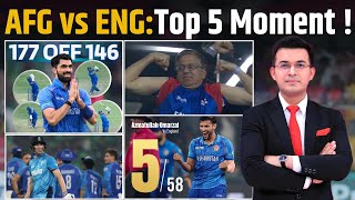 From Omarzais Fifer to Ibrahim Zadrans Record Breaking Innings  Top 5 Moments from AFG vs ENG [upl. by Araed139]