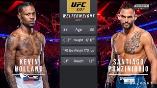 KEVIN HOLLAND VS SANTIAGO PONZINIBBIO FULL FIGHT UFC 287 [upl. by Enileqcaj]