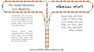 The Syriac Rosary  Joyful Mysteries  Maronite Madrosho with English Translation [upl. by Eniagrom]