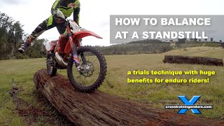 How to balance dirt bikes at a stand still︱Cross Training Enduro [upl. by Schultz789]