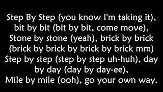 Whitney houston  Step by step LYRICS Ohnonie HQ [upl. by Ardien556]