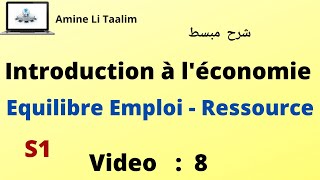 Introduction à léconomie S1  L’équilibre Emploi  Ressource  Exercice corrigé [upl. by Oirogerg]