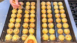 japanese street food  making TAKOYAKI [upl. by Ynohtnael]