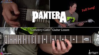 Cemetery Gates Guitar Lesson Full Song  Pantera [upl. by Kensell]