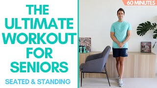 60Minute Senior Full Body Workout Seated amp Standing [upl. by Orabel]