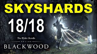 ESO Blackwood All Skyshards Location  The Elder Scrolls Online Skyshard Guide [upl. by Nanreik535]