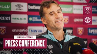 Julen Lopetegui Press Conference  West Ham v Manchester United [upl. by Jaenicke]