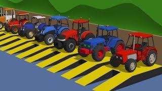 Colorful Tractors  Learning colors  New Version  Kolorowe Traktory ENG [upl. by Australia834]