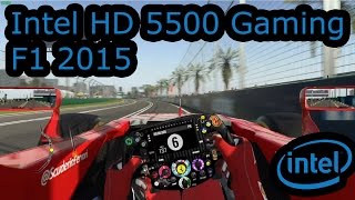 Intel HD 5500 Gaming  F1 2015  i35010U i55200U i75500U [upl. by Yroc874]