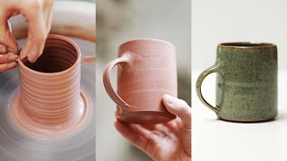 How to Make a Pottery Mug from Beginning to End [upl. by Yelsgnik543]