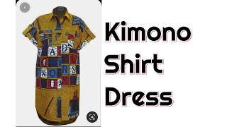 How to make Kimono Shirt DressDolman sleeve Shirt DressCutting and Stitches [upl. by Bunow433]