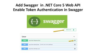 Add Swagger in ASP NET Core 5  Enable Token Bearer functionality in Swagger [upl. by Vani]