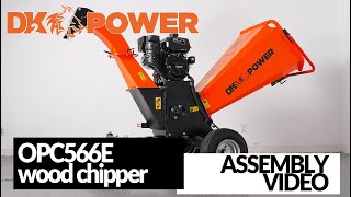 DK2 POWER  OPC566E 6Inch 14 HP Wood Chipper with Electric Start  Assembly [upl. by Yrekaz483]