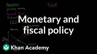 Monetary and fiscal policy  Aggregate demand and aggregate supply  Macroeconomics  Khan Academy [upl. by Yadnil]