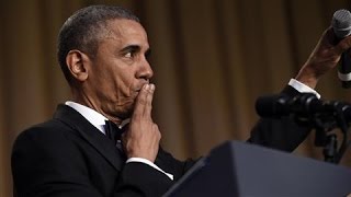 President Obamas Mic Drop at White House Correspondents Dinner [upl. by Atteloc]