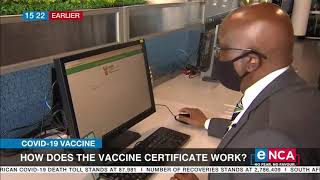 COVID19 in SA  How does the vaccine certificate work [upl. by Allie273]