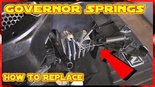 How To Fit Lawnmower Governor Springs Briggs And Stratton [upl. by Ahsitam]