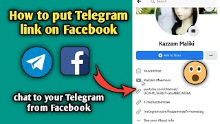 How To Add Telegram Link To Facebook [upl. by Ssalguod]