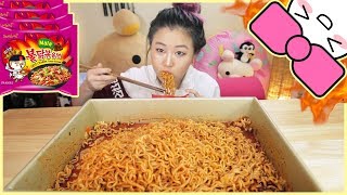 4X SPICY MALA FIRE NOODLE CHALLENGE [upl. by Swayder913]