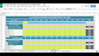 The BUSINESS SPREADSHEET TEMPLATE for SelfEmployed Accounting amp Taxes ampLLCs [upl. by Thurmond]