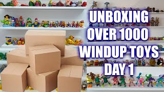 Unboxing Over 1000 Windup Toys Collection Day 1 [upl. by Anaerdna218]