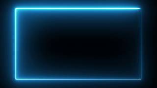 Motion Made  Free Neon lights rectangle frame animated loop background [upl. by Htezzil320]