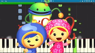 Team Umizoomi Theme Song  EASY Piano Tutorial [upl. by Nova523]