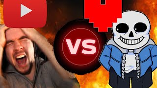 Youtubers React To Beating Sans [upl. by Cnut353]