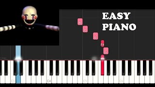 FNAF Song  The Puppet Song TryhardninjaEASY Piano Tutorial [upl. by Kreager234]