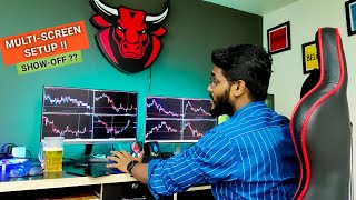 Multiscreen Big Trading Setup Benefits 🤔🔥  or just for showoff [upl. by Sikes]