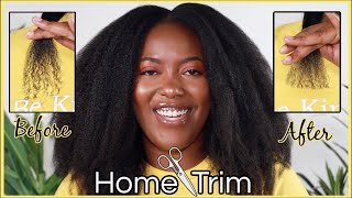 HOW TO TRIM YOUR OWN HAIR Natural Hair 4C  KandidKinks [upl. by Devaj]