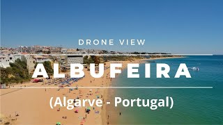 Albufeira Beach and Old Town Algarve Portugal Drone Footage UK Travel Green List [upl. by Dusty]