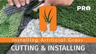 Cutting amp Installing Artificial Grass  Step 4 [upl. by Granger]