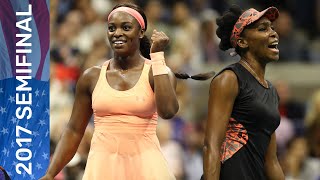 Venus Williams vs Sloane Stephens Full Match  US Open 2017 Semifinal [upl. by Gebelein]