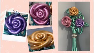 DIY Balloon Rose Bouquet Balloon BouquetBalloon FlowersRose Balloon Bouquet [upl. by Tema13]