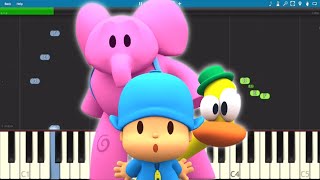 Pocoyo Theme Song  EASY Piano Tutorial [upl. by Aihseken]