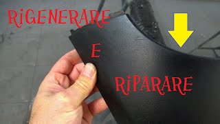 come rigenerare riparare riverniciare plastiche nere paraurti tutorial [upl. by Scherman]