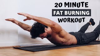 20 MIN FAT BURNING WORKOUT  No Equipment  Rowan Row [upl. by Ameehs]