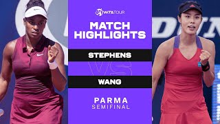 Sloane Stephens vs Qiang Wang  2021 Parma Semifinals  WTA Match Highlights [upl. by Aiet]