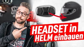 HOW TO Kommunikationsgerät in Motorradhelm einbauen [upl. by Esiuole]