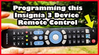 Setup a 3 Device Insignia Universal Remote Control [upl. by Ettezzil]