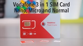 How to Insert a Vodafone 3 in 1 SIM Card  Nano Micro and Normal [upl. by Ahsiaa]