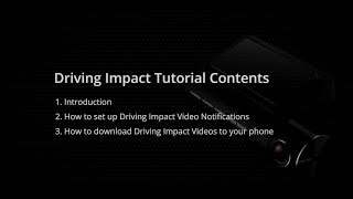 Thinkware Cloud  F800PRO How To Set Up Driving Impact Videos [upl. by Matilde665]